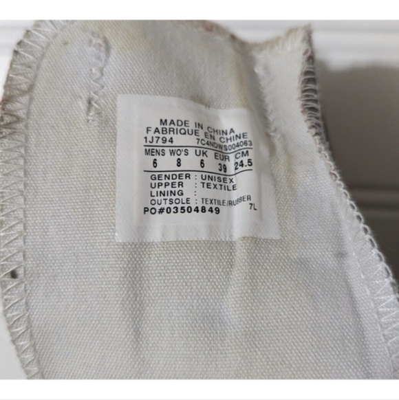 Converse All Star Grey Low Top Sneakers Mens 6 Womens 8 No Laces Classic Canvas - Picture 7 of 7